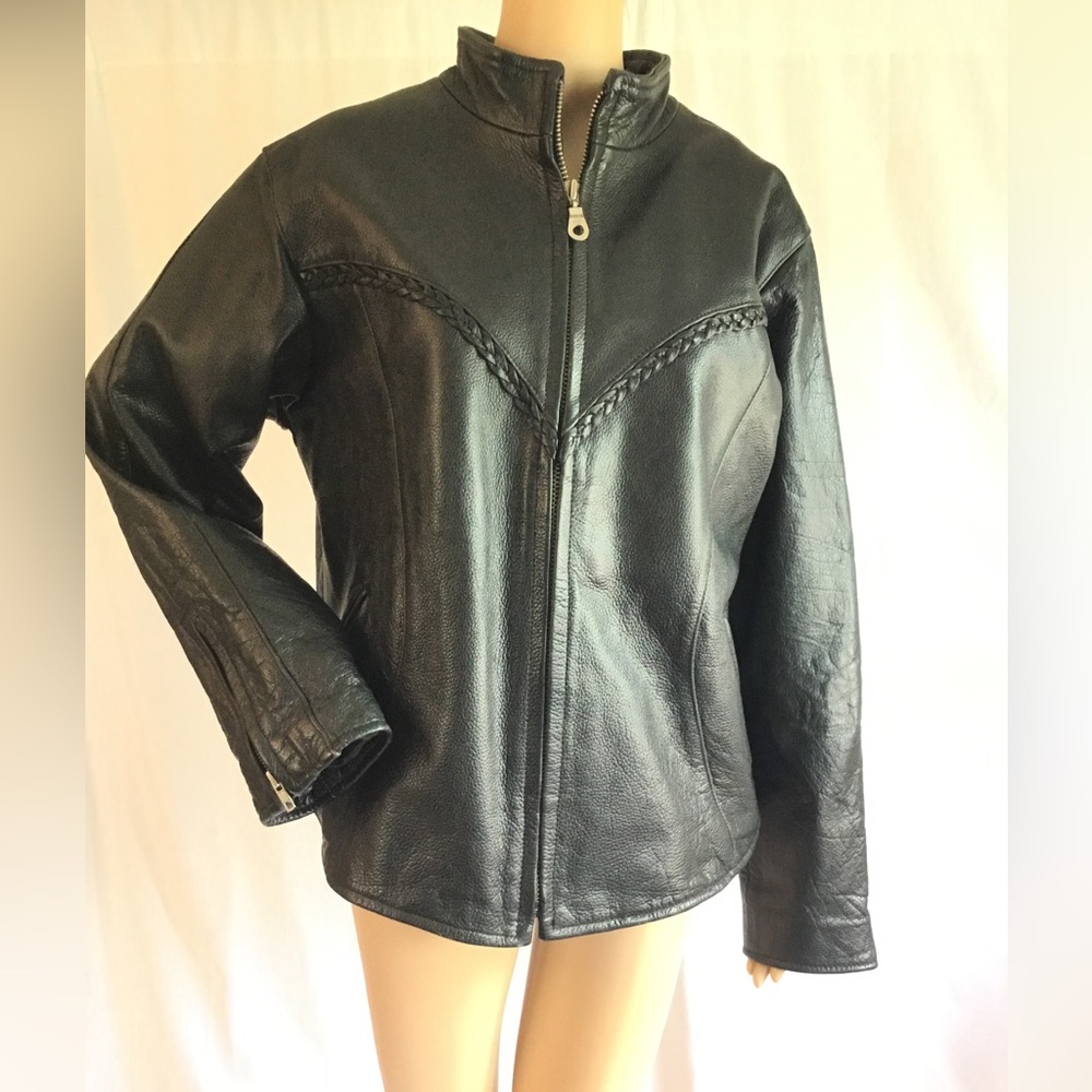 Excelled NY New York Women’s Black Leather Jacket